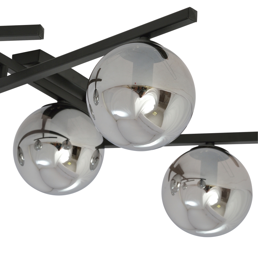 Plafonska svetiljka SMART 5xE14/10W/230V crna/siva