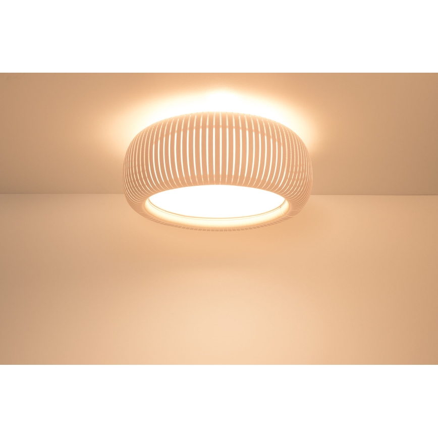 Plafonska svetiljka STRIPES 2xE27/40W/230V prečnik 55 cm krem/bela