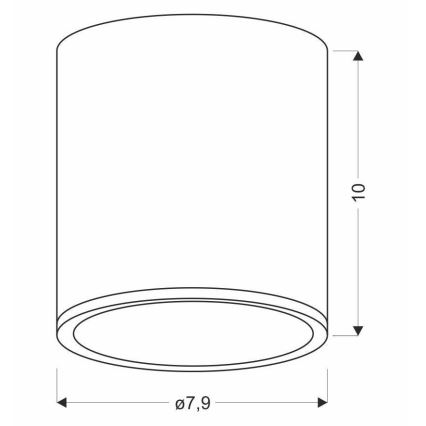Plafonska svetiljka TUBA GU10/15W/230V