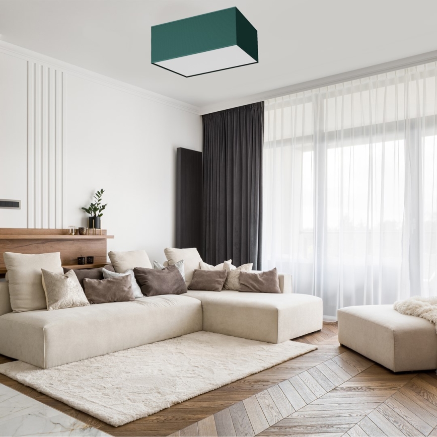 Plafonska svetiljka VERDE 2xE27/60W/230V 40x40 cm zelena