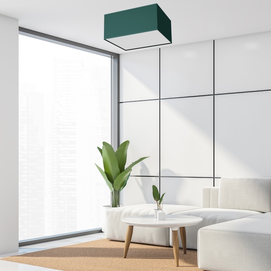 Plafonska svetiljka VERDE 2xE27/60W/230V 40x40 cm zelena