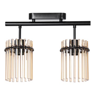 Plafonski luster 2xE27/60W/230V crna/bež