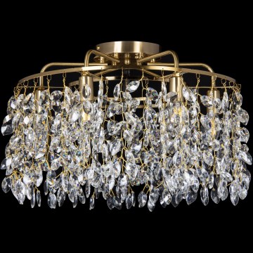 Plafonski luster 6xE14/60W/230V prečnik 50 cm zlatni