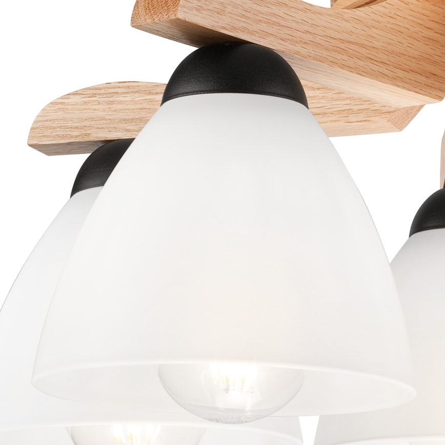 Plafonski luster ADRIANO 5xE27/60W/230V hrast