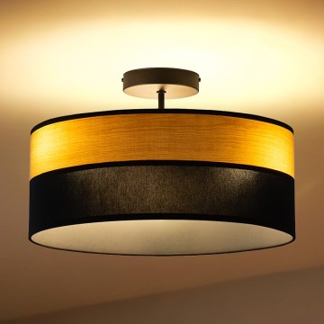 Plafonski luster ALBA 3xE27/15W/230V, prečnik 40 cm, crna/smeđa