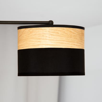 Plafonski luster ALBA 3xE27/15W/230V, prečnik 66 cm, crna/braon