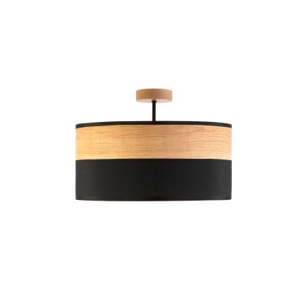 Plafonski luster ALBA 3xE27/15W/230V prečnika 40 cm crna/smeđa