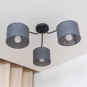 Plafonski luster ALBA 3xE27/15W/230V siva