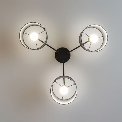 Plafonski luster ALBA 3xE27/15W/230V siva