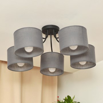 Plafonski luster ALBA 5xE27/15W/230V siv