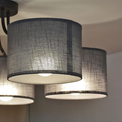 Plafonski luster ALBA 5xE27/15W/230V siv