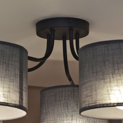 Plafonski luster ALBA 5xE27/15W/230V siv