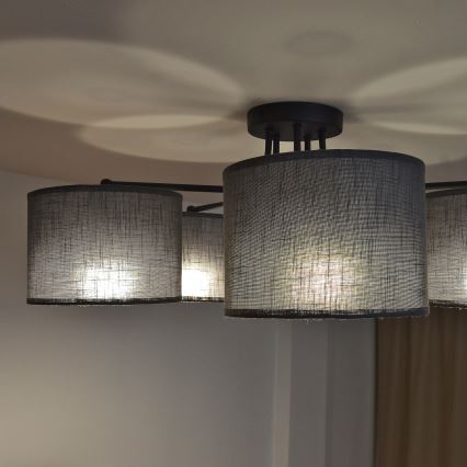 Plafonski luster ALBA 5xE27/15W/230V siv