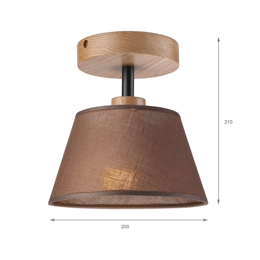 Plafonski luster ANTONIO 1xE14/40W/230V braon/hrast