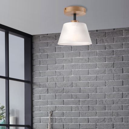 Plafonski luster ANTONIO 1xE14/60W/230V bela/hrast