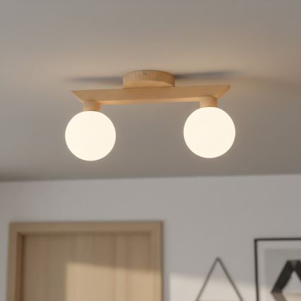Plafonski luster ANTONIO 2xG9/5W/230V hrast/bela