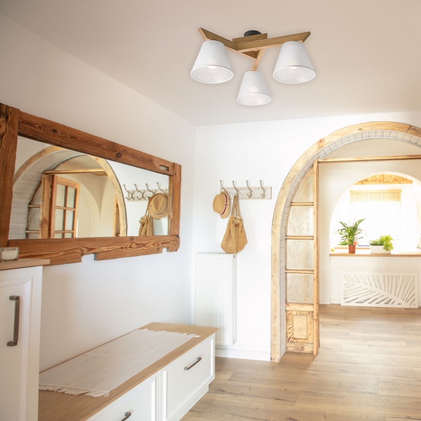 Plafonski luster ANTONIO 3xE14/40W/230V hrast