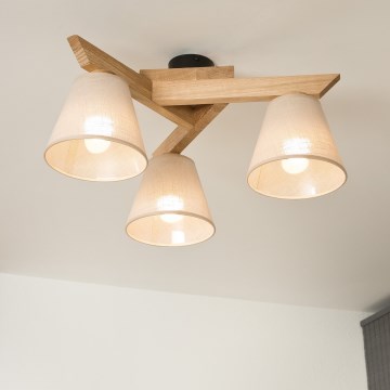 Plafonski luster ANTONIO 3xE14/40W/230V hrast