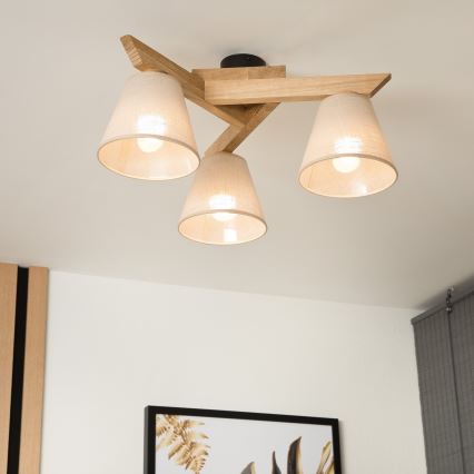 Plafonski luster ANTONIO 3xE14/40W/230V hrast