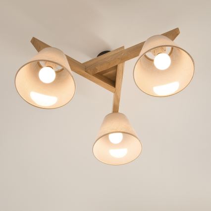 Plafonski luster ANTONIO 3xE14/40W/230V hrast