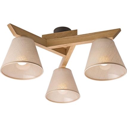 Plafonski luster ANTONIO 3xE14/40W/230V hrast