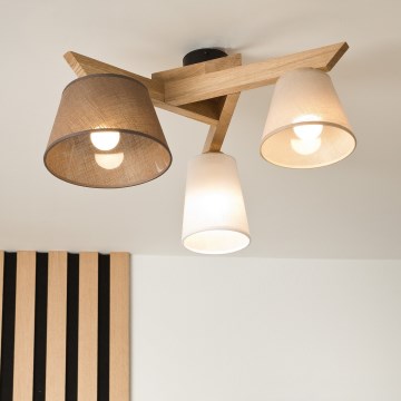 Plafonski luster ANTONIO 3xE14/40W/230V hrast