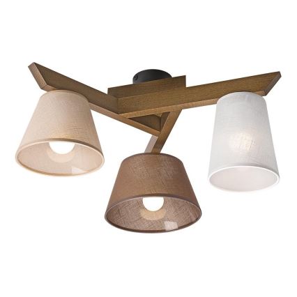 Plafonski luster ANTONIO 3xE14/40W/230V, boja bukve