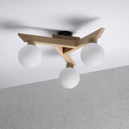 Plafonski luster ANTONIO 3xG9/5W/230V hrast/bela
