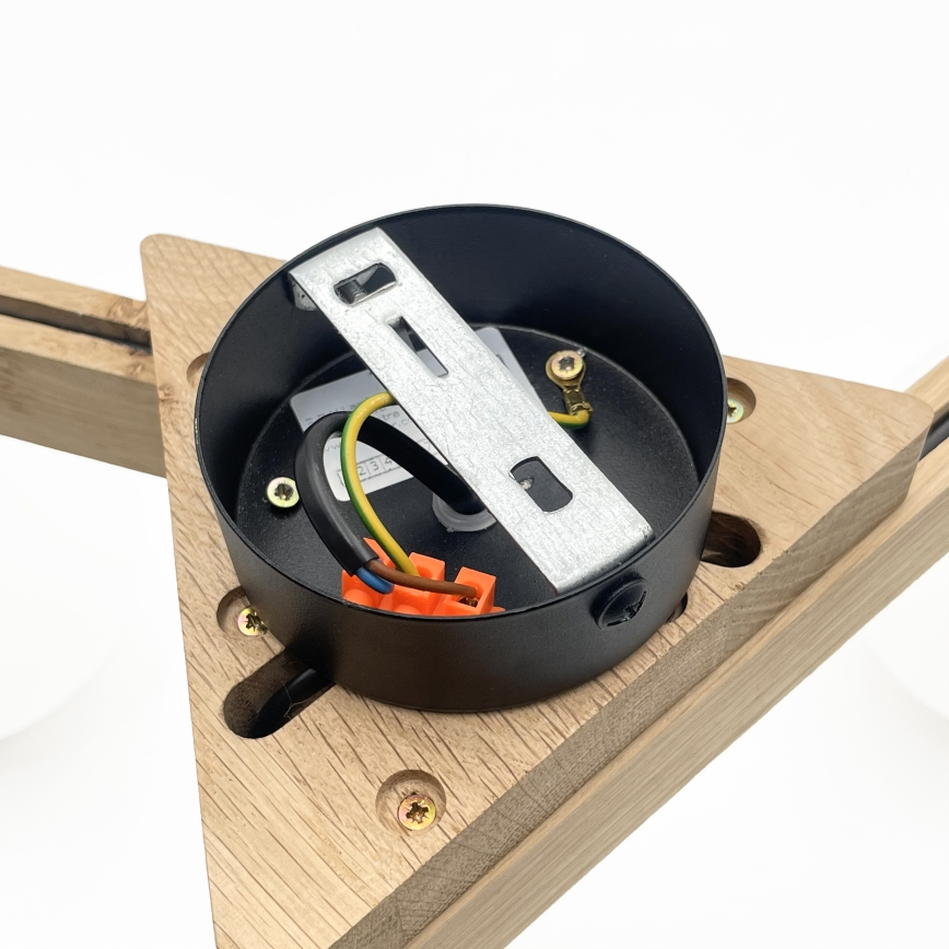 Plafonski luster ANTONIO 3xG9/5W/230V hrast/bela