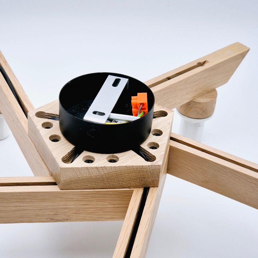 Plafonski luster ANTONIO 5xE14/40W/230V hrast