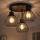 Plafonski luster AUDREY 3xE27/60W/230V, crne boje