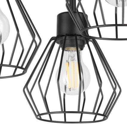 Plafonski luster AUDREY 3xE27/60W/230V, crne boje