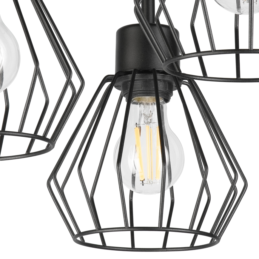 Plafonski luster AUDREY 3xE27/60W/230V, crne boje