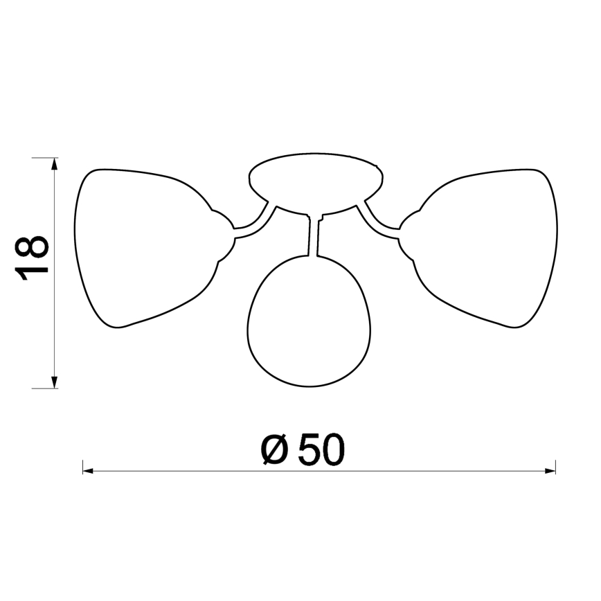 Plafonski luster AVIA 3xE27/15W/230V