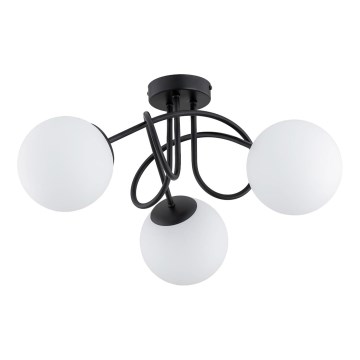 Plafonski luster BANKO 3xE14/10W/230V crni