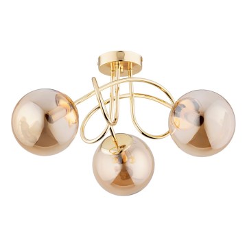 Plafonski luster BANKO 3xE14/10W/230V zlatna