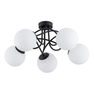 Plafonski luster BANKO 5xE14/10W/230V crna