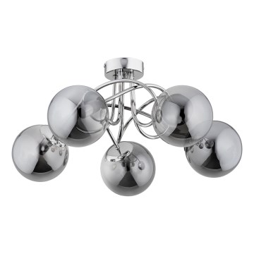 Plafonski luster BANKO 5xE14/10W/230V sjajni hrom
