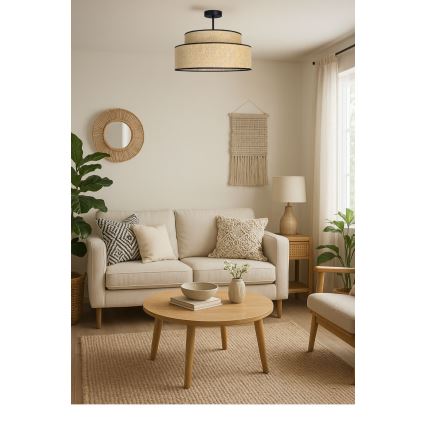 Plafonski luster BOHO 1xE27/60W/230V prečnik 40 cm bež