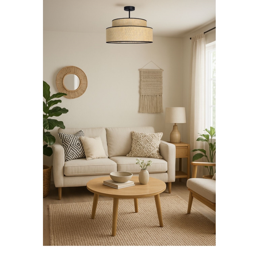 Plafonski luster BOHO 1xE27/60W/230V prečnik 40 cm bež
