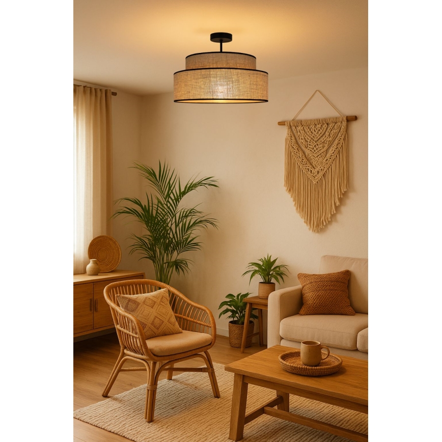 Plafonski luster BOHO 1xE27/60W/230V prečnik 40 cm bež