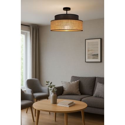 Plafonski luster BOHO 1xE27/60W/230V prečnik 40 cm braon/bež