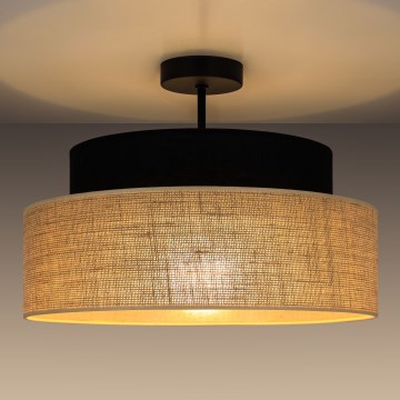 Plafonski luster BOHO 1xE27/60W/230V prečnik 40 cm crna/bež