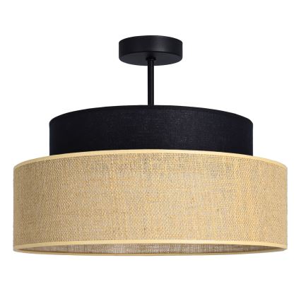 Plafonski luster BOHO 1xE27/60W/230V prečnik 40 cm crna/bež