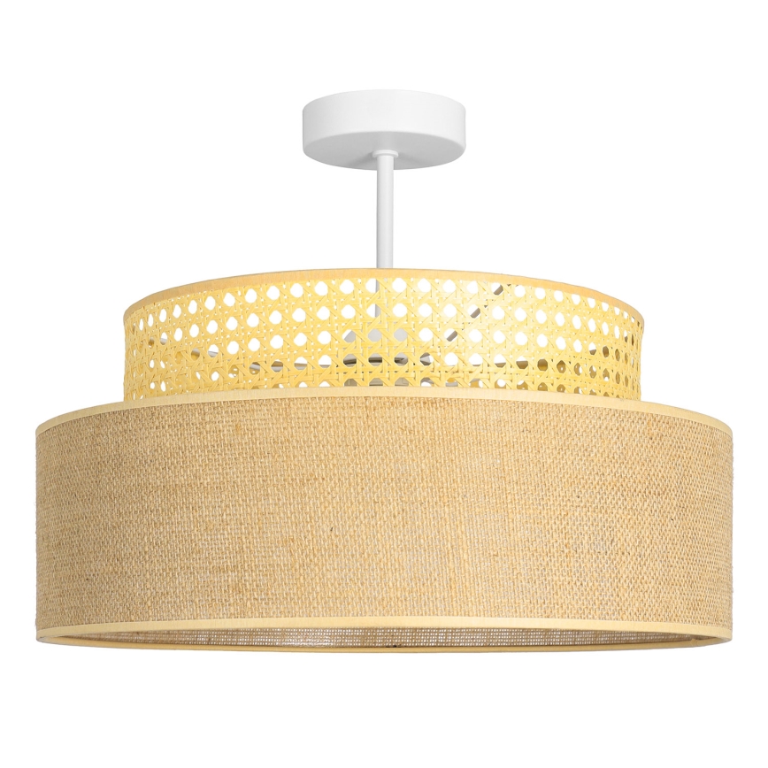 Plafonski luster BOHO 1xE27/60W/230V, prečnika 40 cm, od ratana