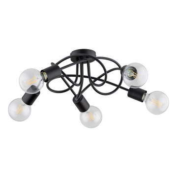 Plafonski luster BOSTON 5xE27/15W/230V crni
