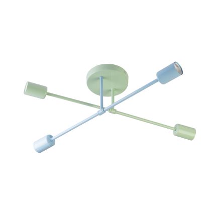 Plafonski luster CAMBRIDGE 4xE27/15W/230V zelena/plava