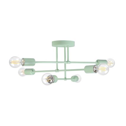 Plafonski luster CAMBRIDGE 6xE27/15W/230V, zelene boje