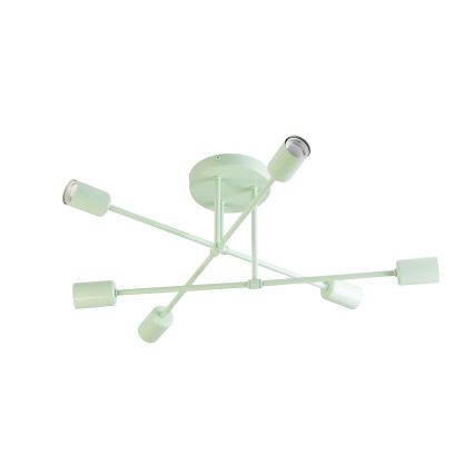 Plafonski luster CAMBRIDGE 6xE27/15W/230V, zelene boje