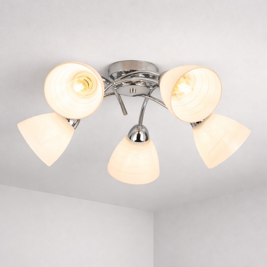 Plafonski luster CLARA 5xE27/15W/230V sjajni hrom